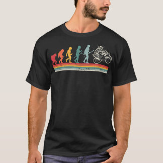 ATV Four Wheeler Biker Human Evolution Vintage Qua T-Shirt
