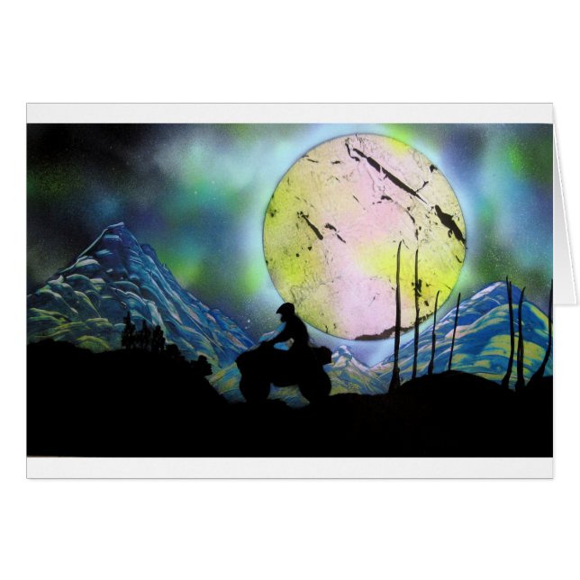 ATV Four Wheeler Space Landscape Spray Paint Art (Front Horizontal)