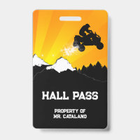 atv jump Teacher Hall Pass