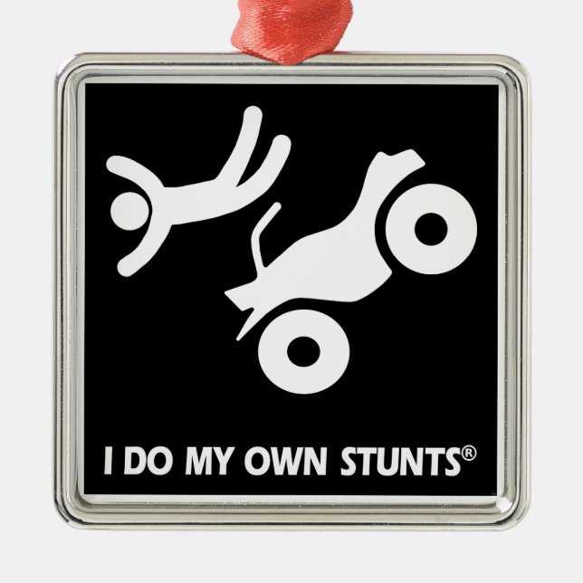 ATV My Own Stunts Metal Ornament (Front)