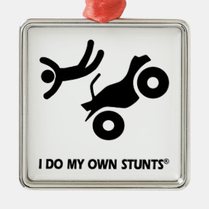 ATV My Own Stunts Metal Ornament