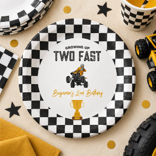 ATV Quad 4 Wheeler 2nd Birthday Party Paper Plate