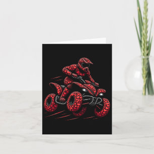Atv Quad 4 Wheeler Bike Heart Atv Rider Boys Mens  Card