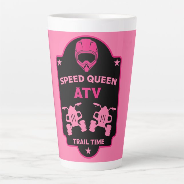 Atv quad adventures  latte mug (Front)