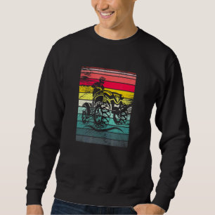 Atv Quad Bike 4 Wheeler Vintage Retro Atv Riding F Sweatshirt