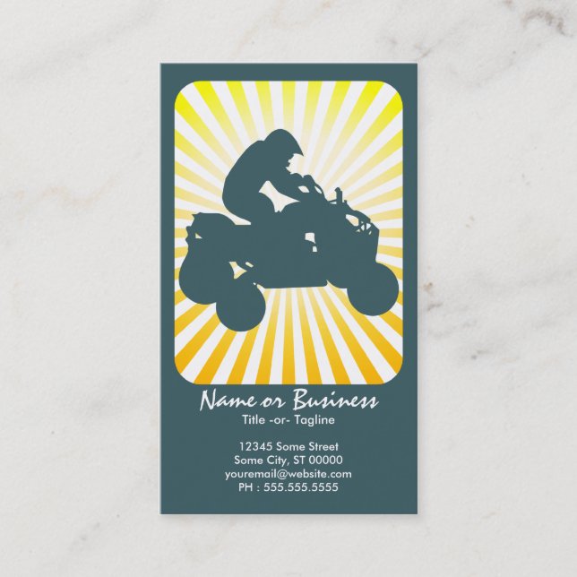 atv : retro rays : business card (Front)