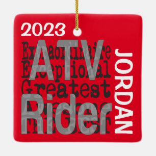 ATV Rider Extraordinaire CUSTOM Ceramic Ornament