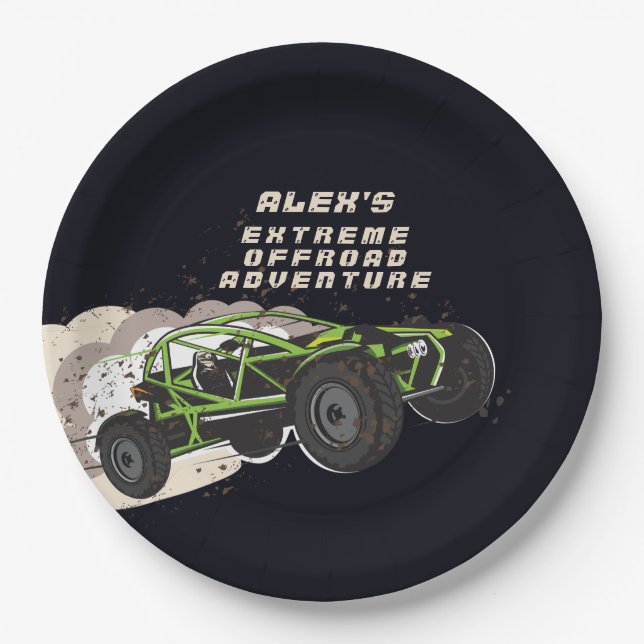 ATV UTV Offroad Adventure Extreme Sports Car Club Paper Plate (Front)