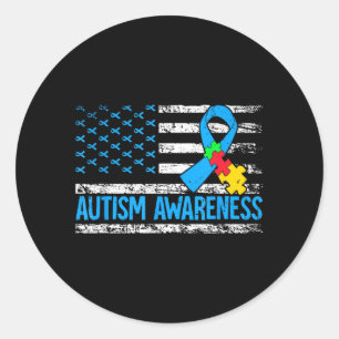 Au Awareness Classic Round Sticker