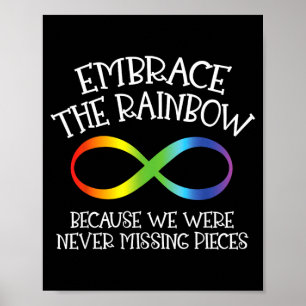 Au Awareness Embrace The Rainbow Infinity Anti Poster