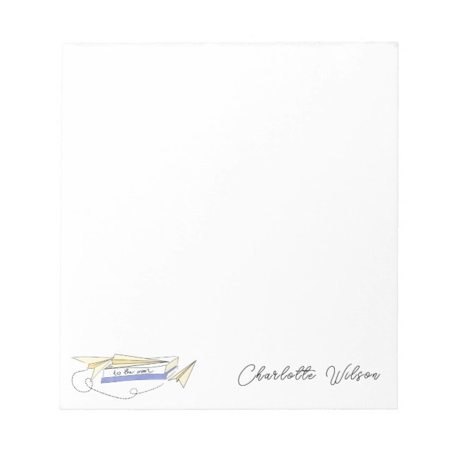 Au Bloc-notes de l'avion en papier lune (Devant)