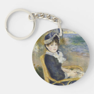 Au bord de la mer, portrait à l'huile, Renoir