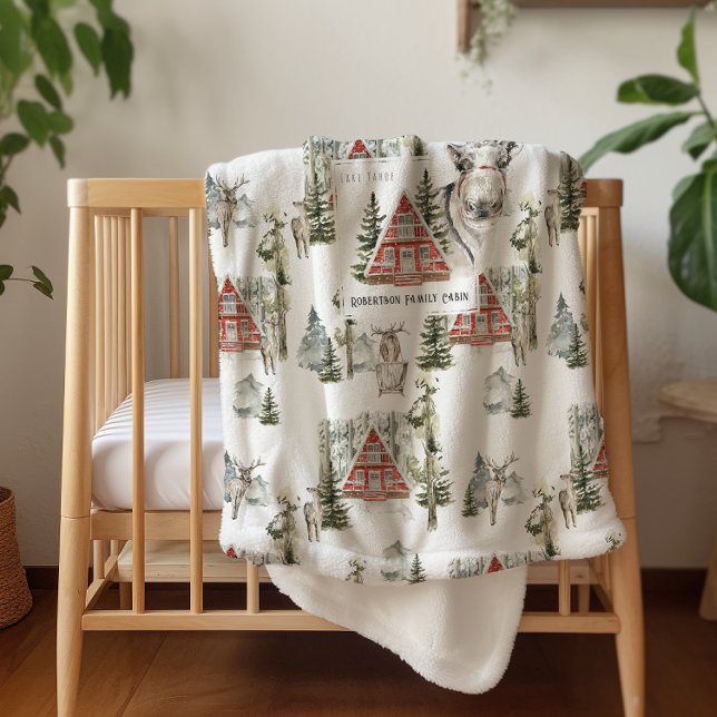 Au Cabine | Nom de famille Couverture de Noël (Créateur téléchargé)