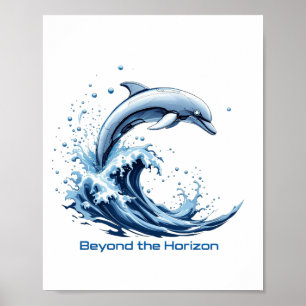 Au-delà de l'horizon - Poster robotique pour dauph