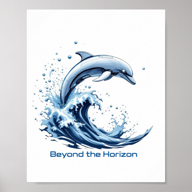 Au-delà de l'horizon - Poster robotique pour dauph (Devant)