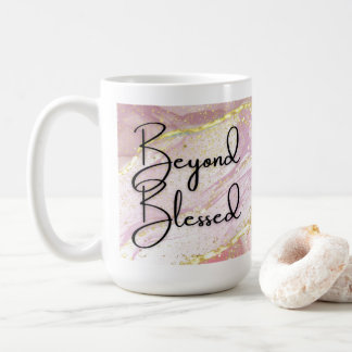 Au-delà du marbre rose or béni 15oz Mug