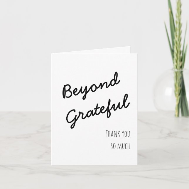 Au-delà du Merci gracieux Carte de voeux pliée (Devant)