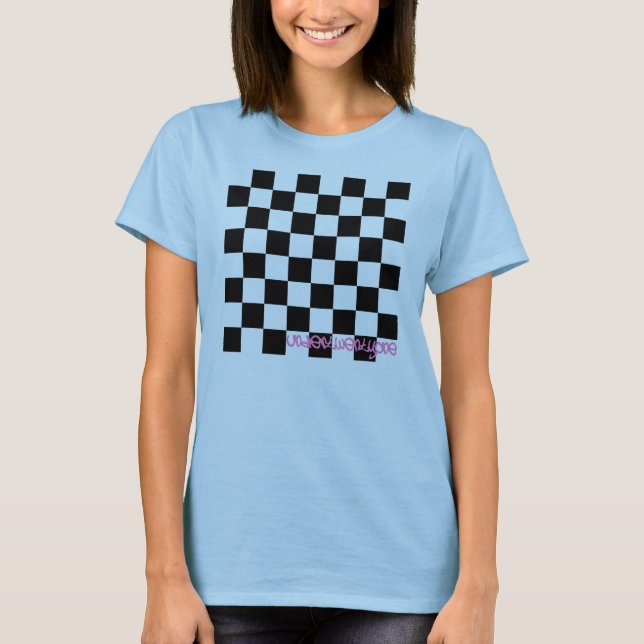 Au-dessous de le T-shirt 21 Checkered bleu (Devant)
