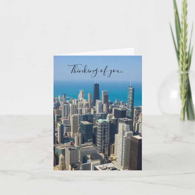 Au-Dessus De Chicago Penser À Votre Carte (Devant)