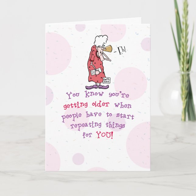 Au-dessus de la carte d'anniversaire de colline (Devant)