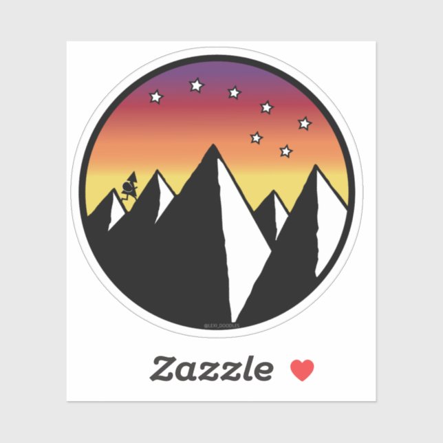 Au-dessus de la colline - Sticker (Feuille)