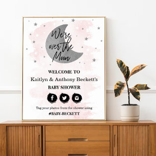Au-Dessus De La Lune Affiche de bienvenue Baby s