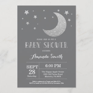 Au-dessus de la Lune Baby shower Invitation Partie
