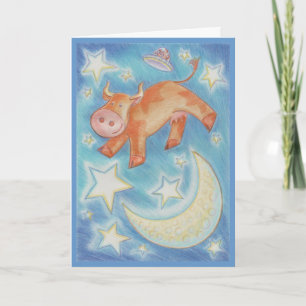 Au-dessus de la lune carte de voeux des "vos