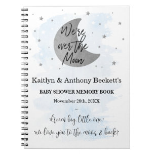 Au-Dessus De La Lune   Livre mémoire Baby shower G
