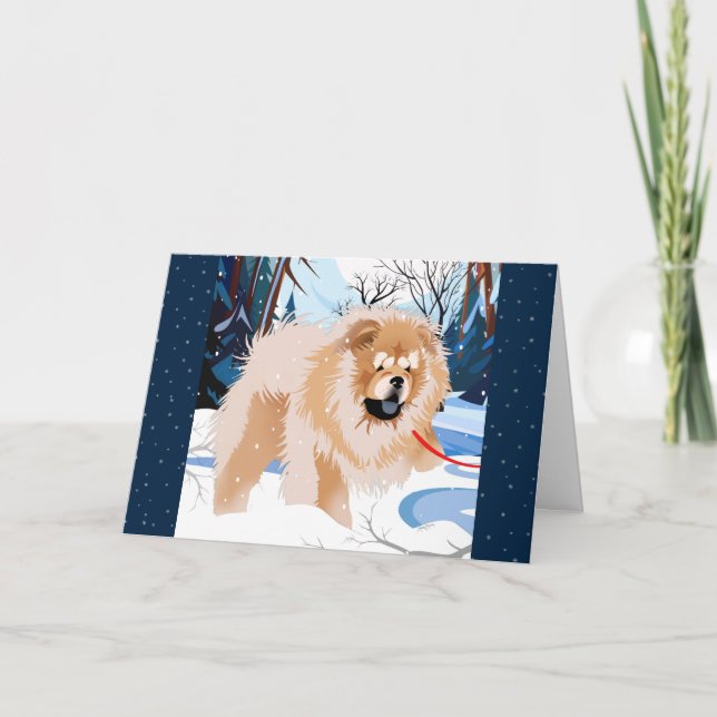 AU-DESSUS DE LA RIVIÈRE Red Chow cartes d'art (Devant)