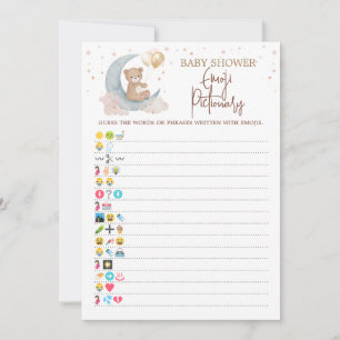 Au-dessus du Baby shower Lune Carte de Pictionnair