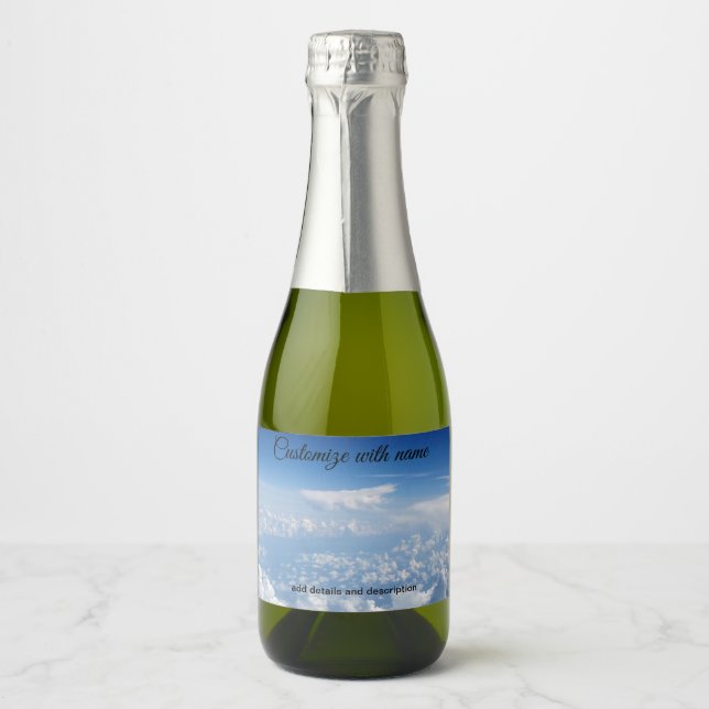 Au-dessus du Étiquette de bouteille de nuages (Devant)