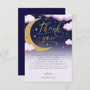 Au-dessus du Merci de Baby shower de fille lune