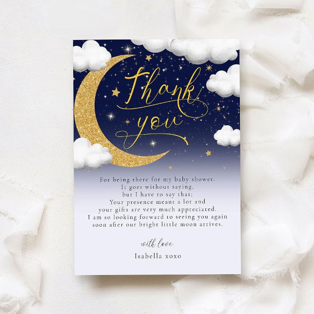 Au-dessus du Merci du Baby shower de la Lune (Créateur téléchargé)