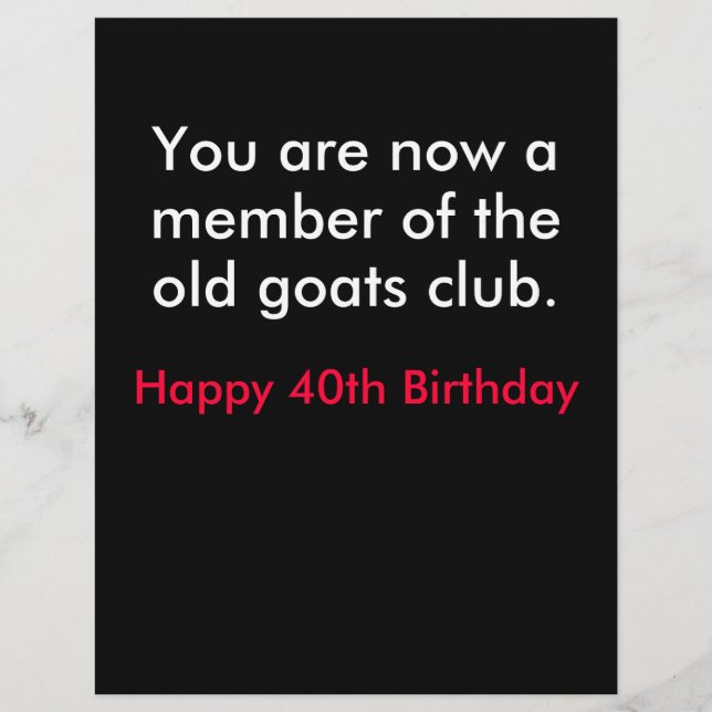 Au-dessus du prospectus d'anniversaire de colline (Devant)