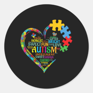Au Heart Support Au Awareness Classic Round Sticker