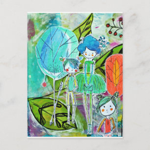 Au jardin postcard