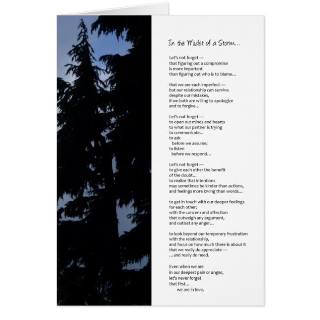 Au milieu d'une tempête...Relations (Devant)
