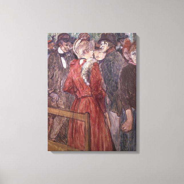 Au Moulin de la Galette, 1891 (w/c and gouache) Canvas Print (Front)