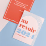 Au Revoir 2024 You Wont Be Missed New Years Card<br><div class="desc">Au Revoir 2024 You Wont Be Missed Flat New Year Holiday Greeting Cards — Contemporary,  modern blush rose pink,  dusty powder blue,  and coral red minimalist New Year 2025 greeting card.</div>