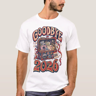 Au revoir 2026 T-Shirt Rétro Vintage | Coloré