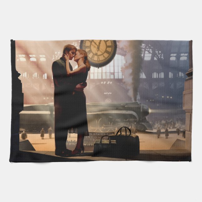 Au Revoir 2 Kitchen Towel (Horizontal)