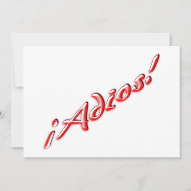 Au revoir carte (Devant)