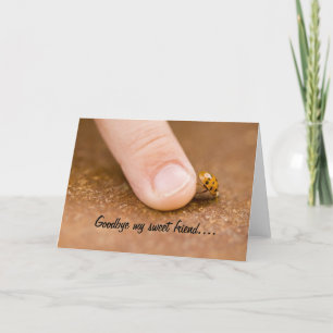 Au revoir carte de coccinelle d'ami