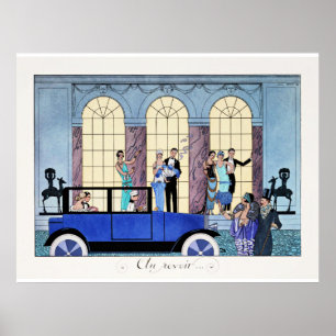 Au Revoir, illustration Art Déco de 1920