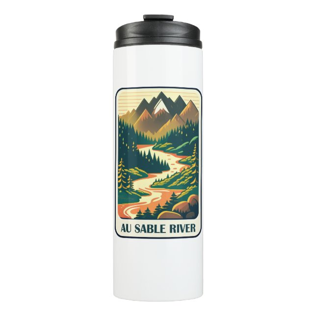 Au Sable River Michigan Colours Thermal Tumbler (Front)