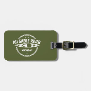 Au Sable River Michigan Kayaking Luggage Tag