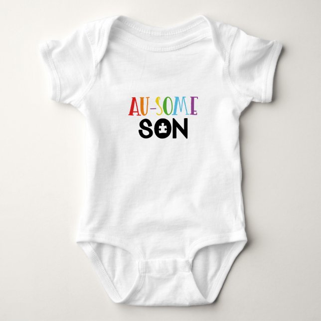 Au-some son baby bodysuit (Front)