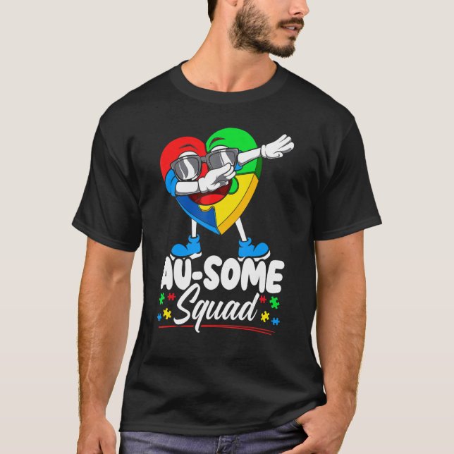 Au Some Squad Autism Warrior Asd Autistic Autism A T-Shirt (Front)