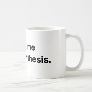 Au sujet de ma thèse - tasse de café blanc
